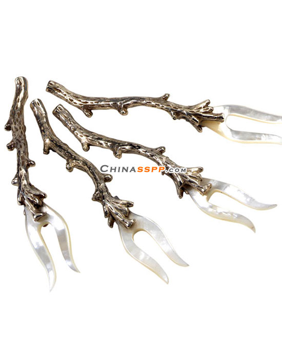 獨特造型別致玉石貝殼餐具