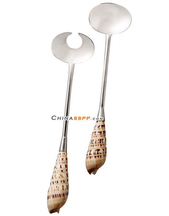 獨特造型別致玉石貝殼餐具