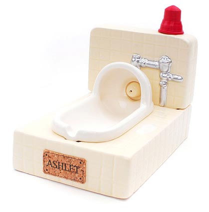 韓國創意家居-馬桶造型的煙灰缸