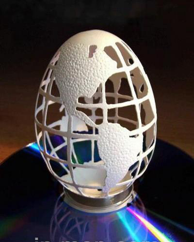 雞蛋殼雕刻出的居室家品