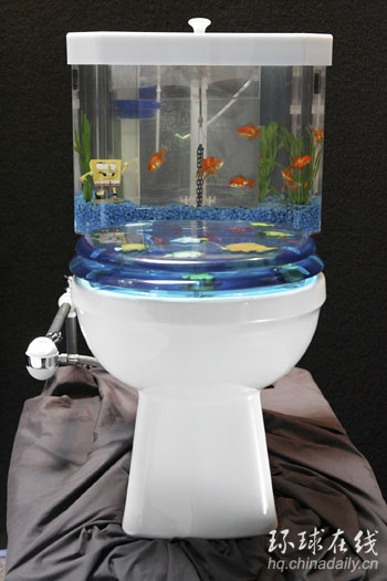情調馬桶養魚衛生間添生氣