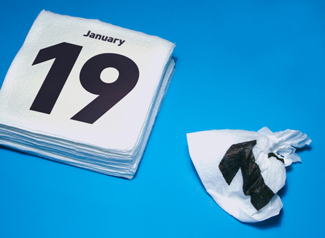 日歷餐巾紙別浪費時間