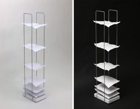 創意錯覺置物架 “紙張”也能盛物