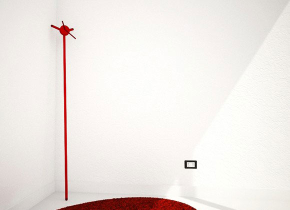 創意掃帚系bastone墻角時鐘