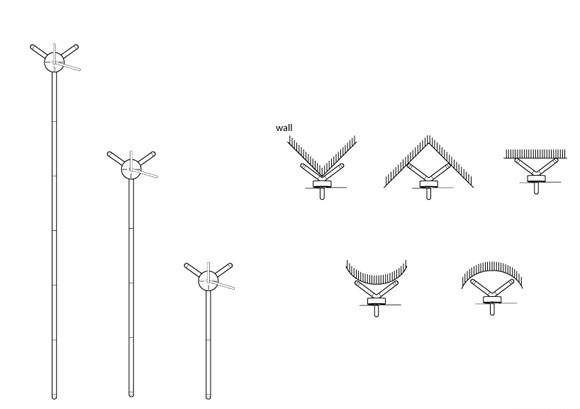 創意掃帚系bastone墻角時鐘