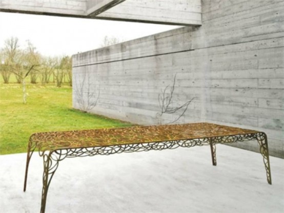 童話森林被植物纏繞的花園家具