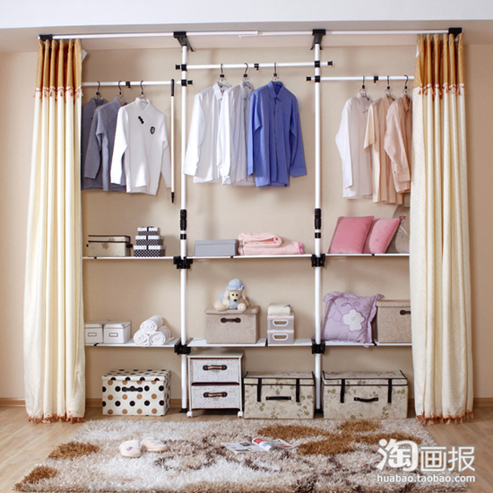 韓式衣柜DIY組裝創意擴容空間(上)