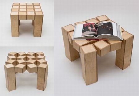 可變形的方塊桌子