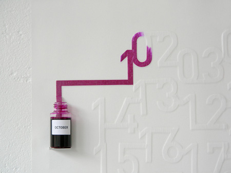 會動的油墨月歷神奇時間顯示器