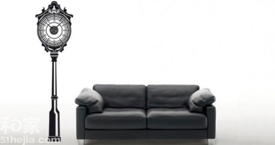 奇思妙想爬上墻個性墻貼拼創意鐘