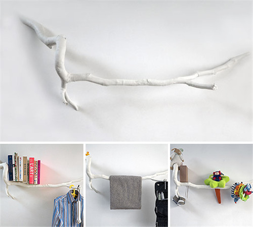 創意家居:活力樹枝書架