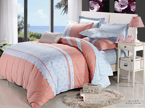 碧海花苑麥納家紡全棉斜紋印花四件套